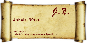 Jakob Nóra névjegykártya