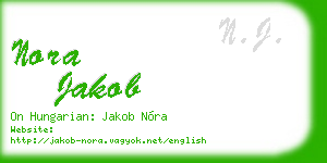 nora jakob business card