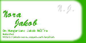 nora jakob business card